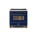 ILVE 36" Majestic II Series Electric Induction and Electric Oven Range with 5 Elements UMI09NS3