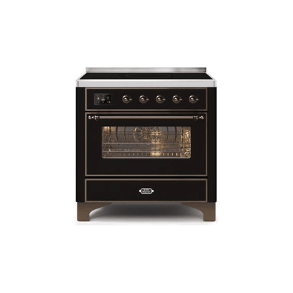 ILVE 36" Majestic II Series Electric Induction and Electric Oven Range with 5 Elements UMI09NS3