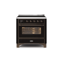 ILVE 36" Majestic II Series Electric Induction and Electric Oven Range with 5 Elements UMI09NS3