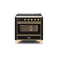 ILVE 36" Majestic II Series Electric Induction and Electric Oven Range with 5 Elements UMI09NS3