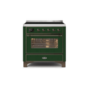 ILVE 36" Majestic II Series Electric Induction and Electric Oven Range with 5 Elements UMI09NS3