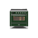 ILVE 36" Majestic II Series Electric Induction and Electric Oven Range with 5 Elements UMI09NS3