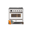 ILVE 36" Majestic II Series Electric Induction and Electric Oven Range with 5 Elements UMI09NS3