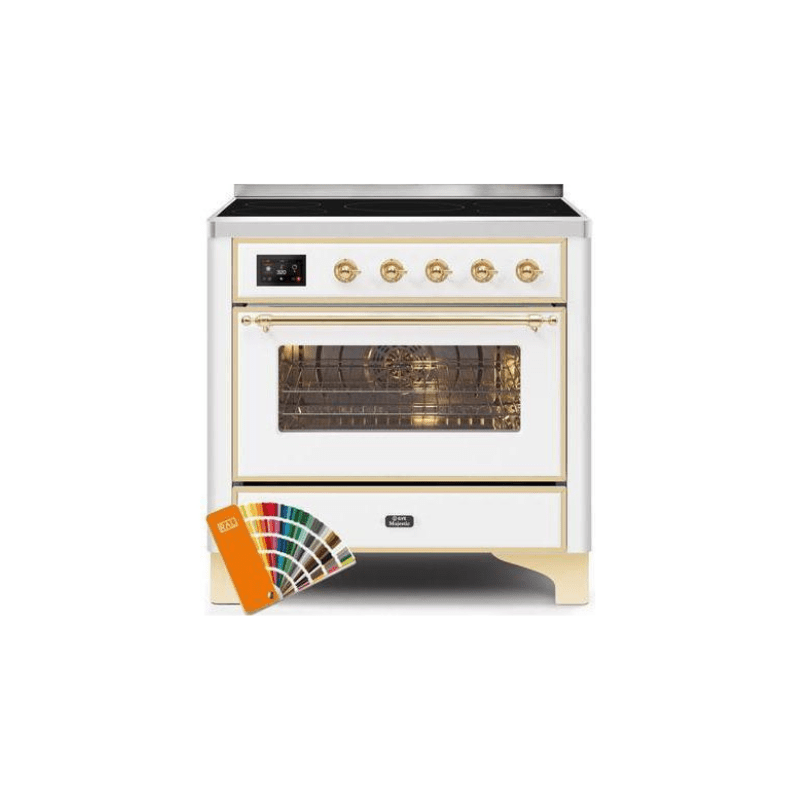 ILVE 36" Majestic II Series Electric Induction and Electric Oven Range with 5 Elements UMI09NS3