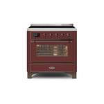 ILVE 36" Majestic II Series Electric Induction and Electric Oven Range with 5 Elements UMI09NS3