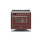ILVE 36" Majestic II Series Electric Induction and Electric Oven Range with 5 Elements UMI09NS3