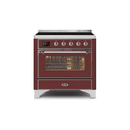 ILVE 36" Majestic II Series Electric Induction and Electric Oven Range with 5 Elements UMI09NS3