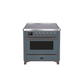 ILVE 36" Majestic II Series Electric Induction and Electric Oven Range with 5 Elements UMI09NS3