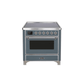 ILVE 36" Majestic II Series Electric Induction and Electric Oven Range with 5 Elements UMI09NS3
