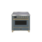 ILVE 36" Majestic II Series Electric Induction and Electric Oven Range with 5 Elements UMI09NS3