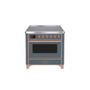 ILVE 36" Majestic II Series Electric Induction and Electric Oven Range with 5 Elements UMI09NS3