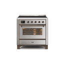 ILVE 36" Majestic II Series Electric Induction and Electric Oven Range with 5 Elements UMI09NS3
