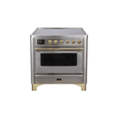 ILVE 36" Majestic II Series Electric Induction and Electric Oven Range with 5 Elements UMI09NS3