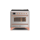 ILVE 36" Majestic II Series Electric Induction and Electric Oven Range with 5 Elements UMI09NS3