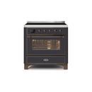 ILVE 36" Majestic II Series Electric Induction and Electric Oven Range with 5 Elements UMI09NS3