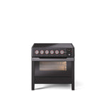 ILVE 36"Panoramagic Series Freestanding Electric Double Oven Range with 5 Elements, Triple Glass Cool Door, Convection Oven, TFT - UPMI09S3