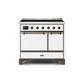 ILVE 40 Inch Majestic II Series Induction Range with 6 Elements Dual Ovens TFT Control Display Solid Oven Door UMDI10QNS3