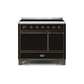 ILVE 40 Inch Majestic II Series Induction Range with 6 Elements Dual Ovens TFT Control Display Solid Oven Door UMDI10QNS3