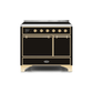 ILVE 40 Inch Majestic II Series Induction Range with 6 Elements Dual Ovens TFT Control Display Solid Oven Door UMDI10QNS3
