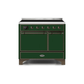 ILVE 40 Inch Majestic II Series Induction Range with 6 Elements Dual Ovens TFT Control Display Solid Oven Door UMDI10QNS3
