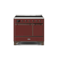 ILVE 40 Inch Majestic II Series Induction Range with 6 Elements Dual Ovens TFT Control Display Solid Oven Door UMDI10QNS3