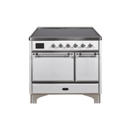 ILVE 40 Inch Majestic II Series Induction Range with 6 Elements Dual Ovens TFT Control Display Solid Oven Door UMDI10QNS3