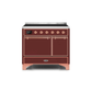 ILVE 40 Inch Majestic II Series Induction Range with 6 Elements Dual Ovens TFT Control Display Solid Oven Door UMDI10QNS3