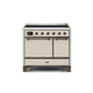 ILVE 40 Inch Majestic II Series Induction Range with 6 Elements Dual Ovens TFT Control Display Solid Oven Door UMDI10QNS3