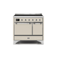 ILVE 40 Inch Majestic II Series Induction Range with 6 Elements Dual Ovens TFT Control Display Solid Oven Door UMDI10QNS3
