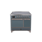 ILVE 40 Inch Majestic II Series Induction Range with 6 Elements Dual Ovens TFT Control Display Solid Oven Door UMDI10QNS3