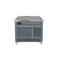 ILVE 40 Inch Majestic II Series Induction Range with 6 Elements Dual Ovens TFT Control Display Solid Oven Door UMDI10QNS3