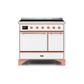 ILVE 40 Inch Majestic II Series Induction Range with 6 Elements Dual Ovens TFT Control Display Solid Oven Door UMDI10QNS3