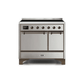ILVE 40 Inch Majestic II Series Induction Range with 6 Elements Dual Ovens TFT Control Display Solid Oven Door UMDI10QNS3