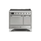 ILVE 40 Inch Majestic II Series Induction Range with 6 Elements Dual Ovens TFT Control Display Solid Oven Door UMDI10QNS3