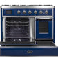 ILVE 40 Inch Majestic II Series Natural Gas/ Propane Gas Burner and Electric Oven with 6 Sealed Burners UMD10FDNS3