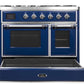 ILVE 40 Inch Majestic II Series Natural Gas/ Propane Gas Burner and Electric Oven with 6 Sealed Burners UMD10FDNS3