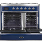 ILVE 40 Inch Majestic II Series Natural Gas/ Propane Gas Burner and Electric Oven with 6 Sealed Burners (UMD10FDNS3) - Midnight Blue
