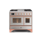 ILVE 40 Inch Majestic II Series Natural Gas/ Propane Gas Burner and Electric Oven with 6 Sealed Burners UMD10FDNS3