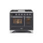 ILVE 40 Inch Majestic II Series Natural Gas/ Propane Gas Burner and Electric Oven with 6 Sealed Burners UMD10FDNS3