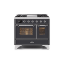 ILVE 40 Inch Majestic II Series Natural Gas/ Propane Gas Burner and Electric Oven with 6 Sealed Burners UMD10FDNS3