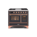 ILVE 40 Inch Majestic II Series Natural Gas/ Propane Gas Burner and Electric Oven with 6 Sealed Burners UMD10FDNS3