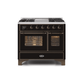 ILVE 40 Inch Majestic II Series Natural Gas/ Propane Gas Burner and Electric Oven with 6 Sealed Burners UMD10FDNS3