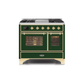 ILVE 40 Inch Majestic II Series Natural Gas/ Propane Gas Burner and Electric Oven with 6 Sealed Burners UMD10FDNS3