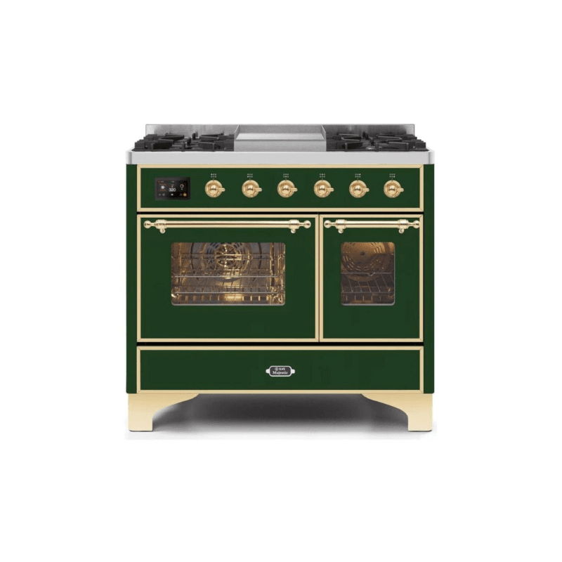 ILVE 40 Inch Majestic II Series Natural Gas/ Propane Gas Burner and Electric Oven with 6 Sealed Burners UMD10FDNS3