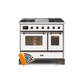ILVE 40 Inch Majestic II Series Natural Gas/ Propane Gas Burner and Electric Oven with 6 Sealed Burners UMD10FDNS3