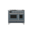 ILVE 40 Inch Majestic II Series Natural Gas/ Propane Gas Burner and Electric Oven with 6 Sealed Burners UMD10FDNS3