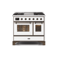 ILVE 40 Inch Majestic II Series Natural Gas/ Propane Gas Burner and Electric Oven with 6 Sealed Burners UMD10FDNS3