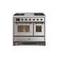 ILVE 40 Inch Majestic II Series Natural Gas/ Propane Gas Burner and Electric Oven with 6 Sealed Burners UMD10FDNS3