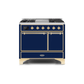 ILVE 40 Inch Majestic II Series Natural/ Propane Gas Burner and Electric Oven Range with 6 Sealed Burners UMD10FDQNS3