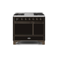 ILVE 40 Inch Majestic II Series Natural/ Propane Gas Burner and Electric Oven Range with 6 Sealed Burners UMD10FDQNS3